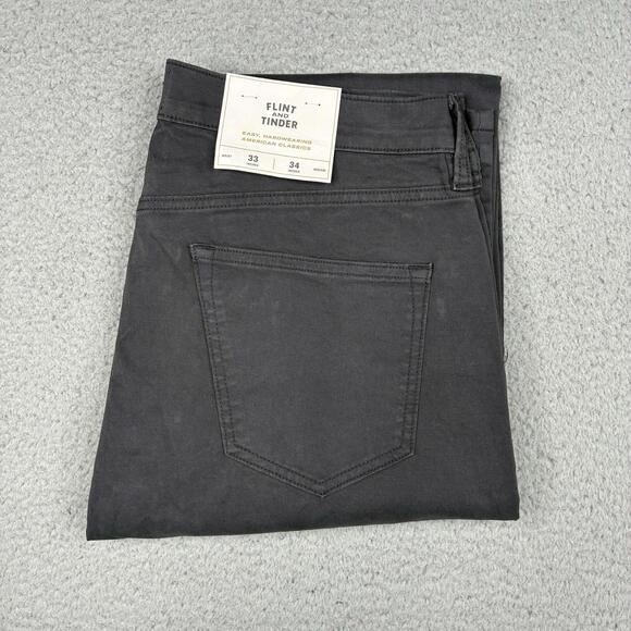 Flint and Tinder Other - Flint & Tinder 365 Chino Pants Men’s 33x34 Gray Slim Fit Stretch Huckberry NWT
